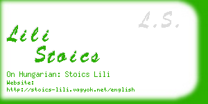 lili stoics business card